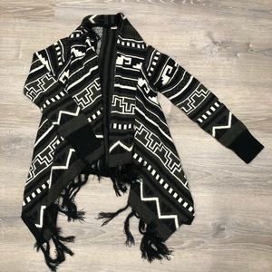 Native print cardigan